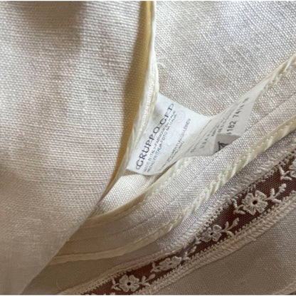 Miss V Valentino Linen Lace Ladder Detail Hem Jacket