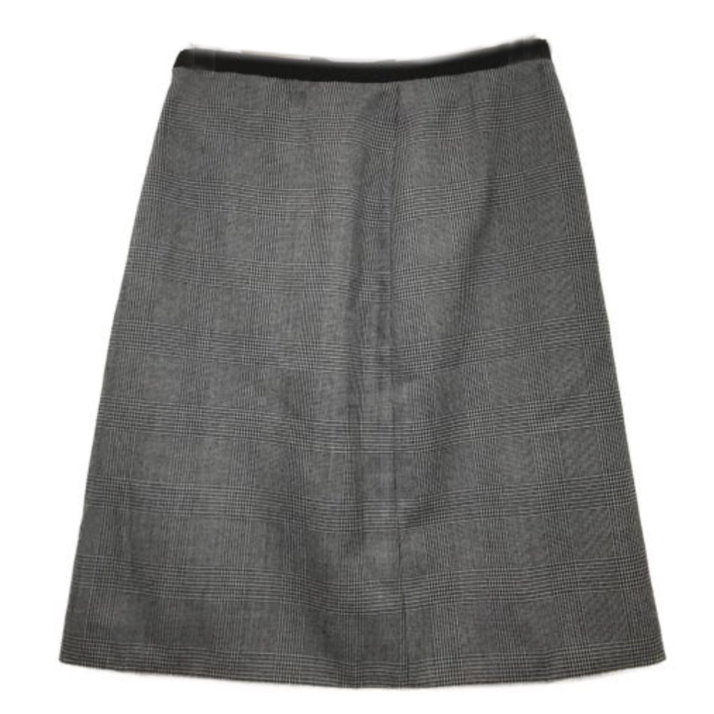 Prada Checkered Midi Pencil Skirt w Ribbon Belt