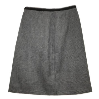 Prada Checkered Midi Pencil Skirt w Ribbon Belt
