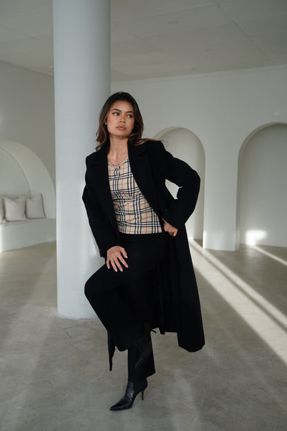 Sportmax Double Breasted Cashmere Wool Blend Coat