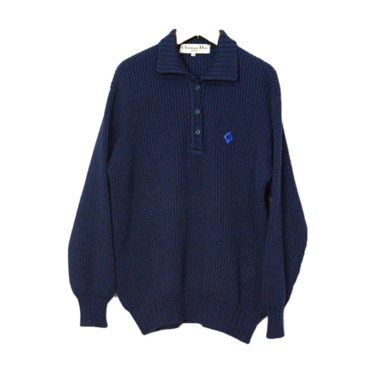 Christian Dior Sport Oversized Knit Quarter Button Down