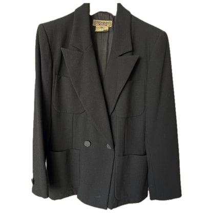 Yves Saint Laurent Point Lapel Collar Double Breasted Blazer