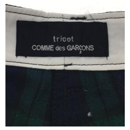 Tricot Comme Des Garcons Plaid Green Blue Straight Leg Trousers