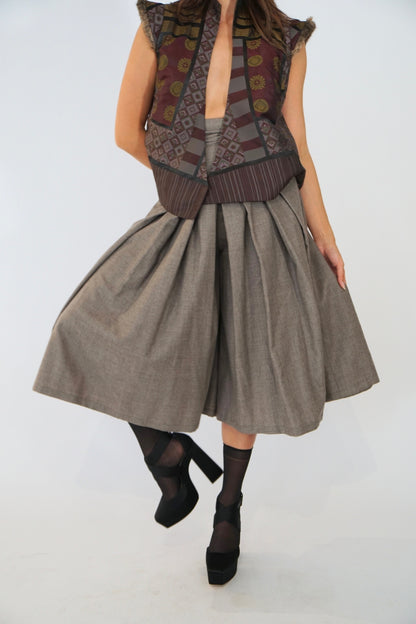 Kenzo Tie Waist Pleated Cutlottes