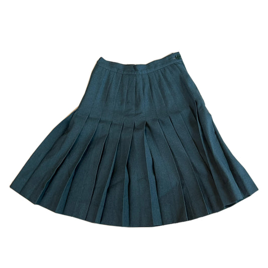 Celine Pleated Wool Midi Skirt