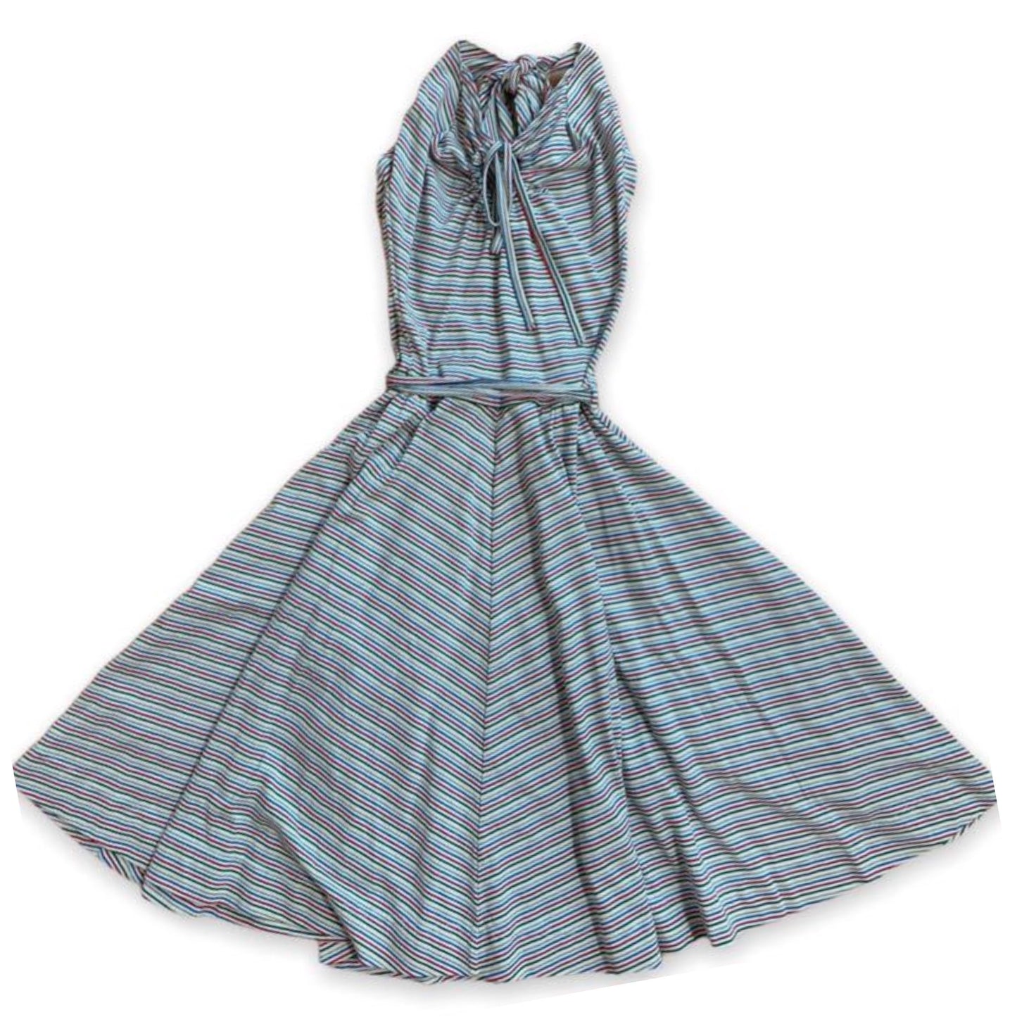 Vivienne Westwood Stripe Sless Halterneck Aline Midi Dress
