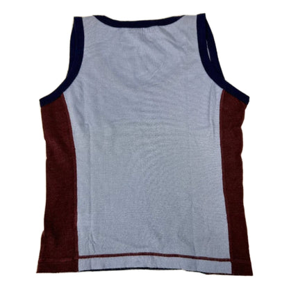 Prada Cashmere Silk Blend Knit Colour Block Tank Top