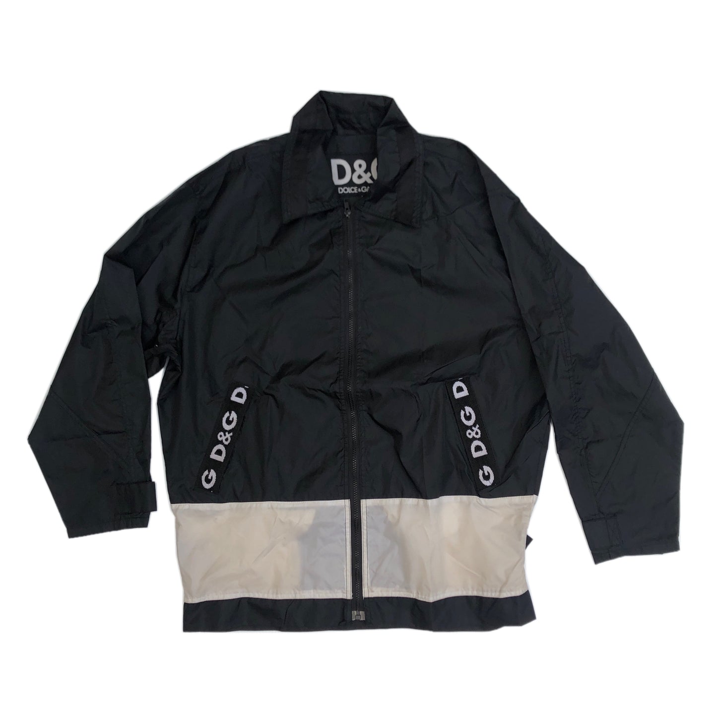 Dolce & Gabbana Black/White Anorak Parka Jacket