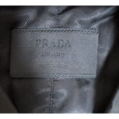 Prada Nylon Button Down Coat w Matching Belt