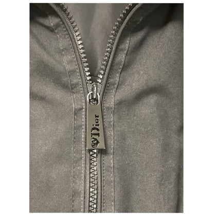 Christian Dior Tactical Utility Zip Jacket w Logo Wool Knit Sleeves