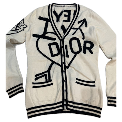 Christian Dior I Heart Dior Arrow Button Down Cardigan