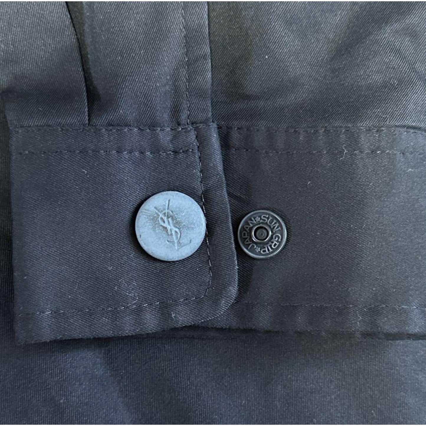 Yves Saint Laurent Homme Anorak Logo Navy Jacket