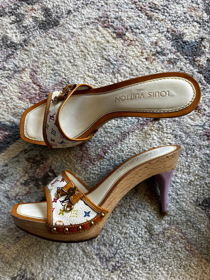 Louis Vuitton Monogram Wooden Clog Heela
