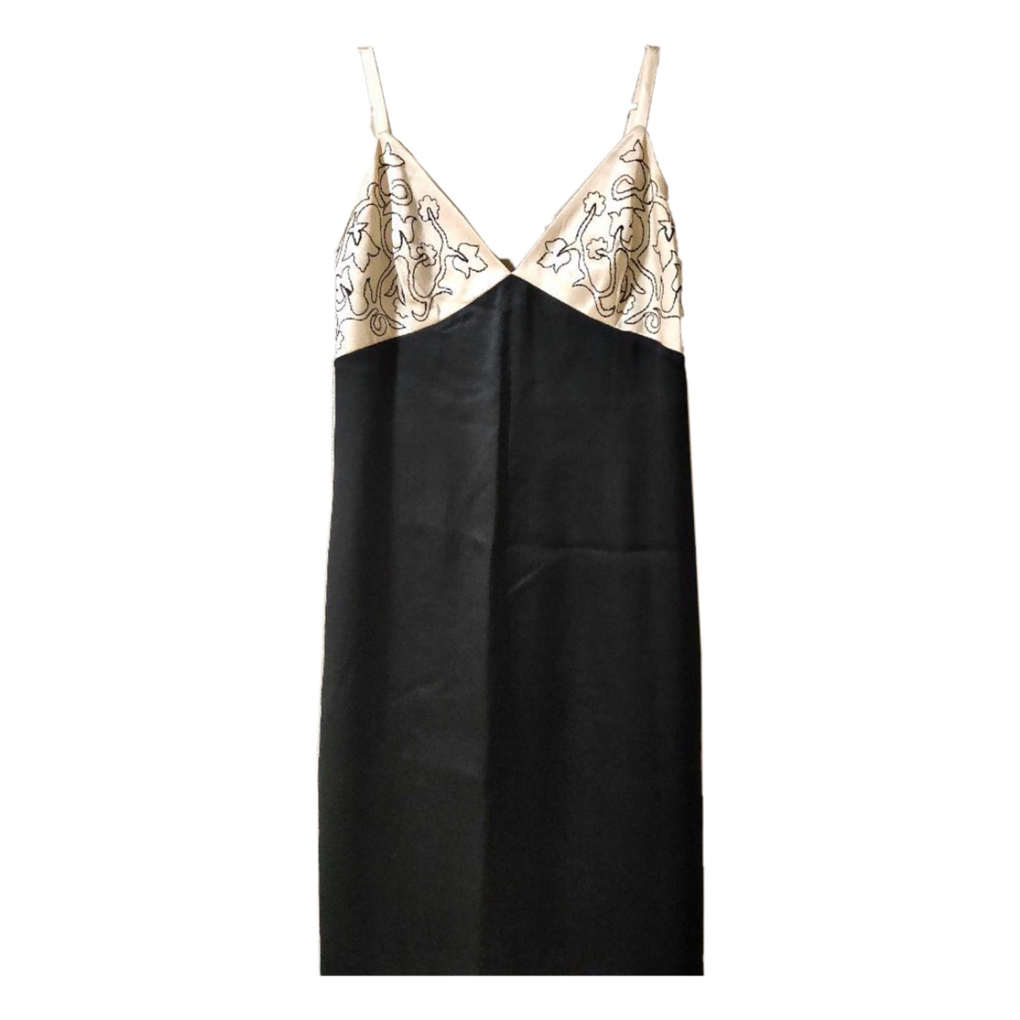 Fendi Silk Embroidered Bralette Slip Midi Dress