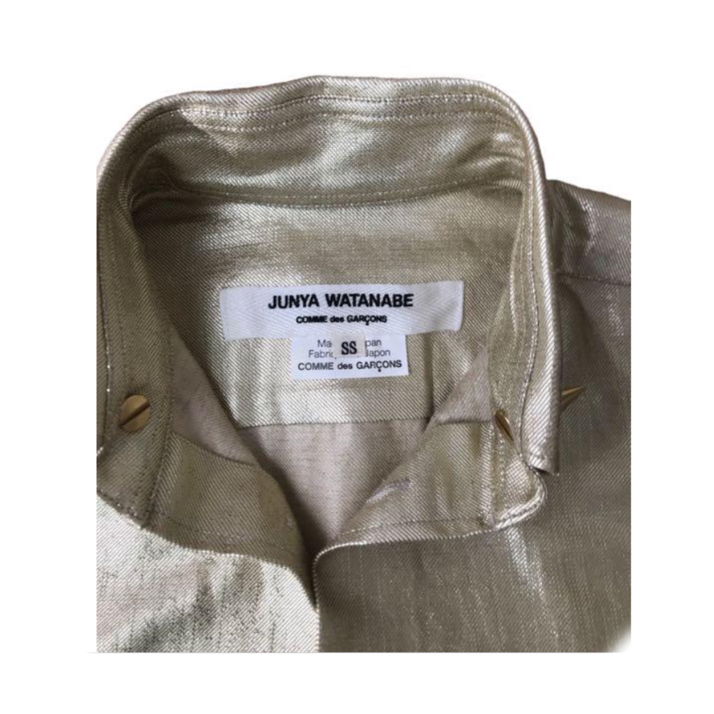 Junya Watanabe Comme Des Garcons Metallic Shirt w StudCollar