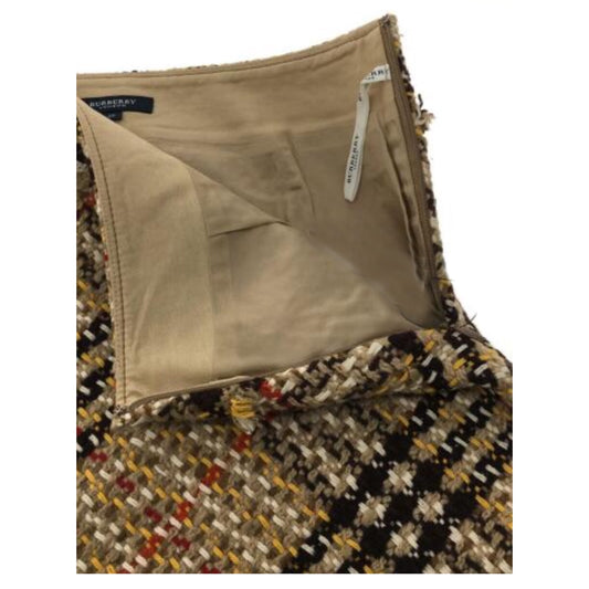 Burberry Nova Check Wool Tweed A Line Skirt
