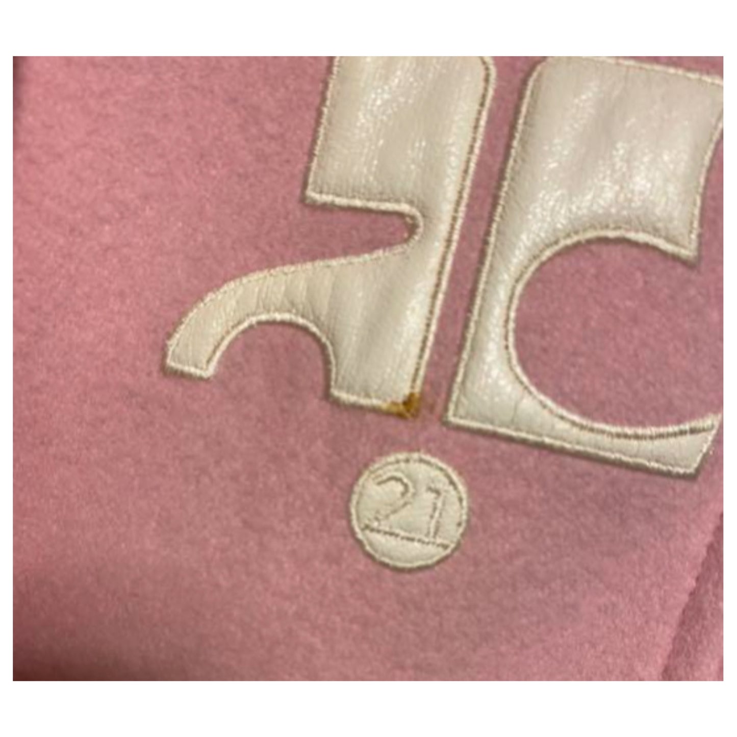 Courreges Felt Hooded Coat w Zip Pockets