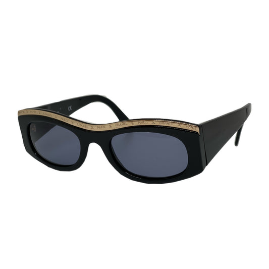 Chanel Gold Trim Logo Sunglasses
