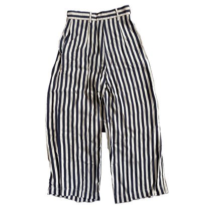 Moschino Couture Stripe  High Waisted Wide Leg Pants