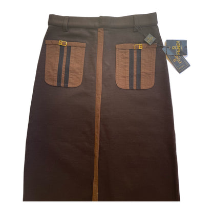 Fendi Pocket High Waisted Maxi Skirt