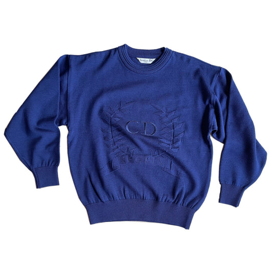 Christian Dior Sports Navy Oversized Knit Jumper