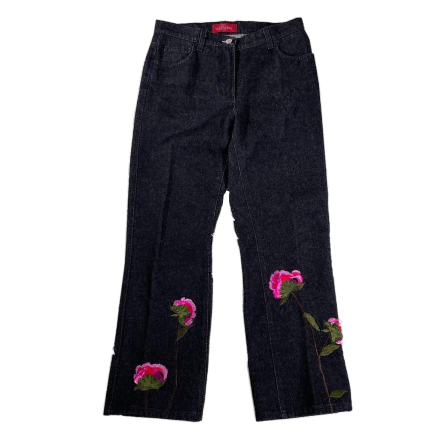 Valentino Floral Embroidered Jeans