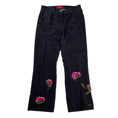 Valentino Floral Embroidered Jeans