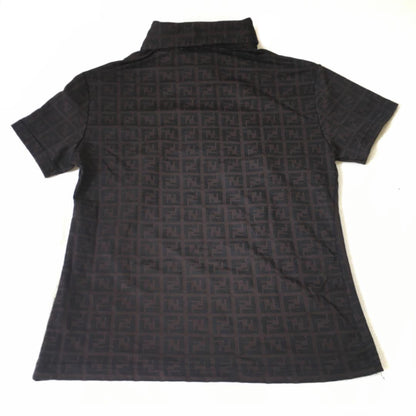 Fendi Brown/Black Zucca Print Polo