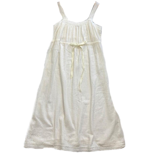 Yves Saint Laurent Square Neck Lingerie Bow Midi Dress
