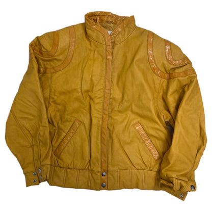 Courreges Leather Bomber Jacket