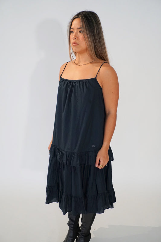 Burberry Blue Label Sless Strappy Tiered Summer Dress