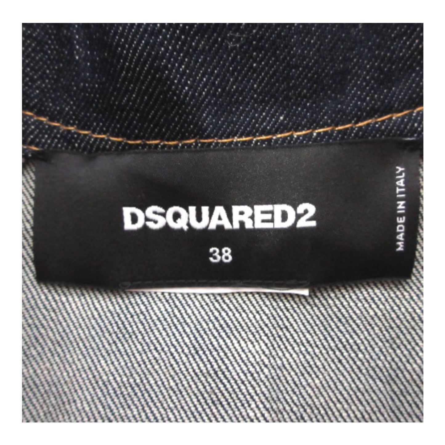D   Squared2 Denim Cape w Gold Button Detail