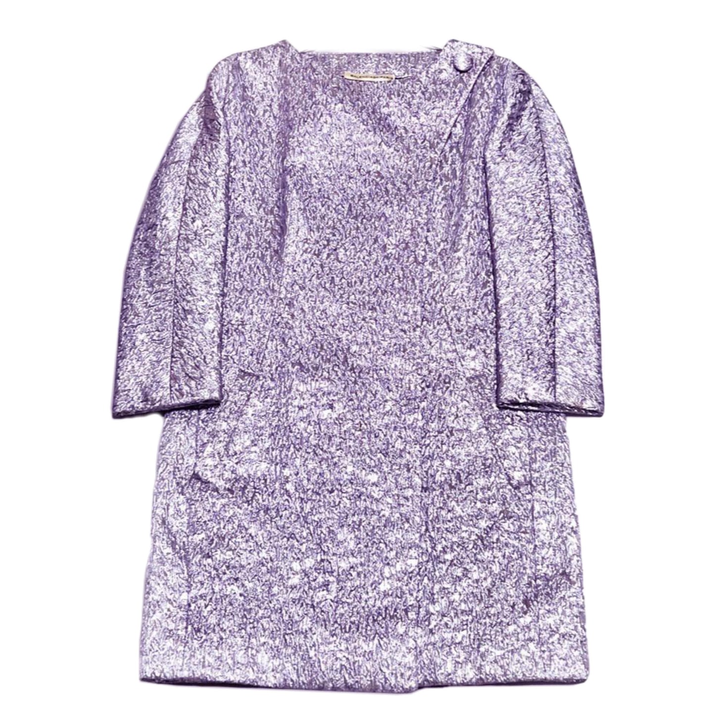 Balenciaga Metallic Button Dress Coat
