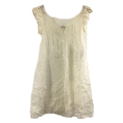 Fendi Linen Pleated Sless Mini Dress