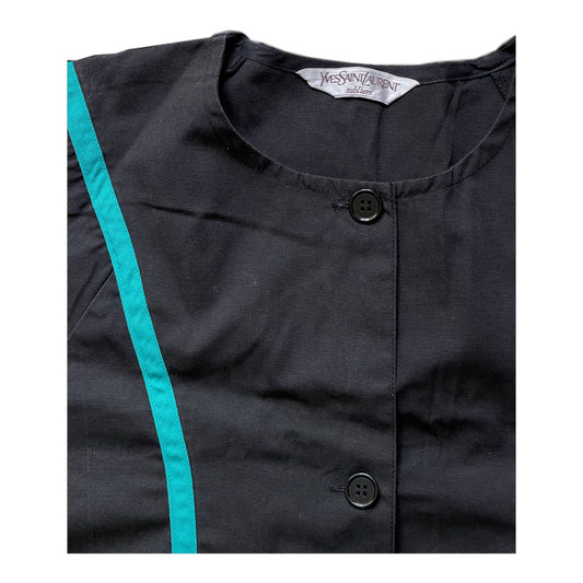 Yves Saint Laurent LS Turquoise/black Dress