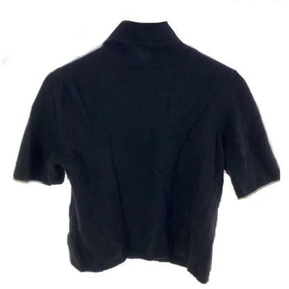 Burberry London Logo SS Knit Turtleneck Top
