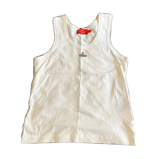 Vivienne Westwood Pastel Yellow Tank Top W Orbit Logo