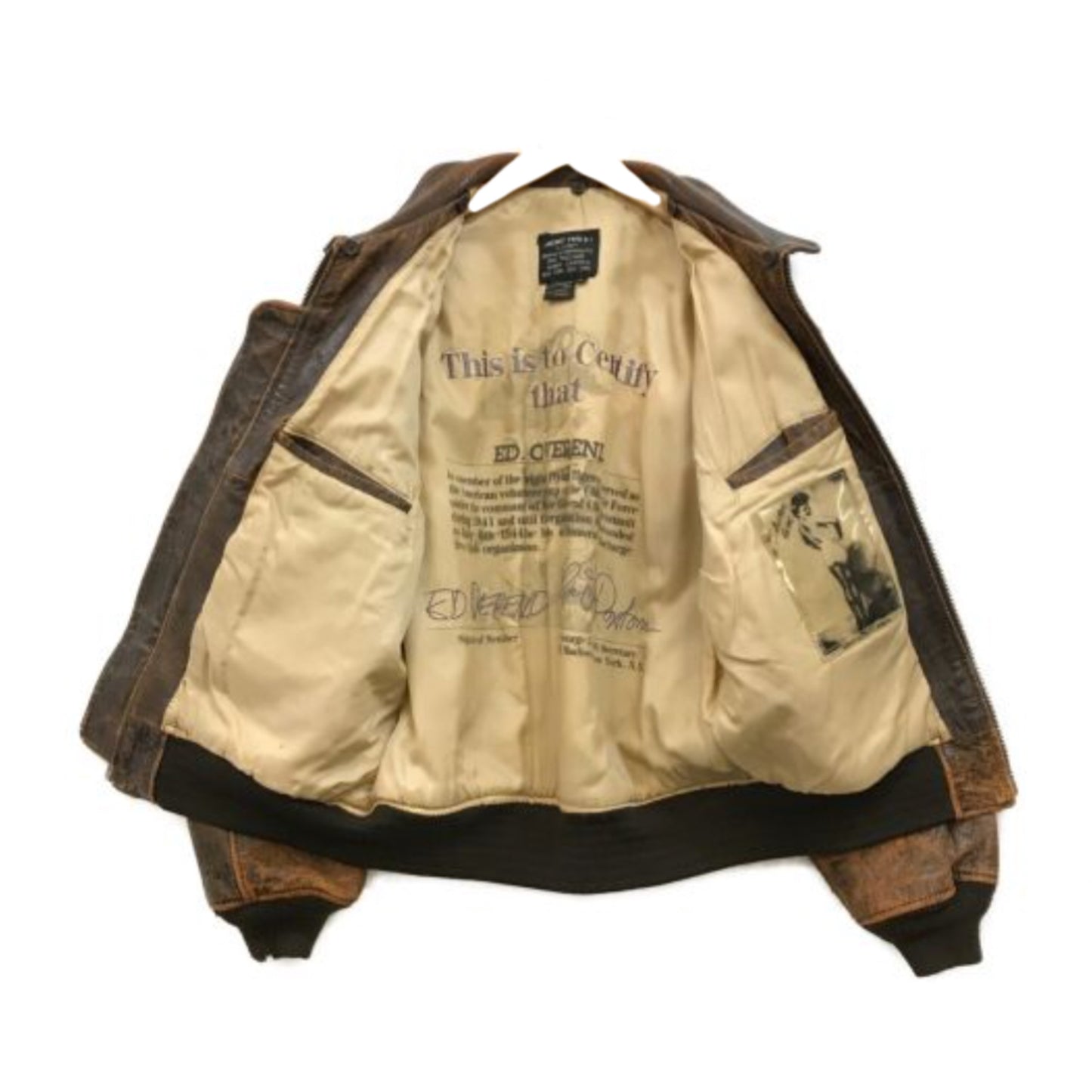 Avirex Leather G-1 Aviator Cracked Leather Jacket