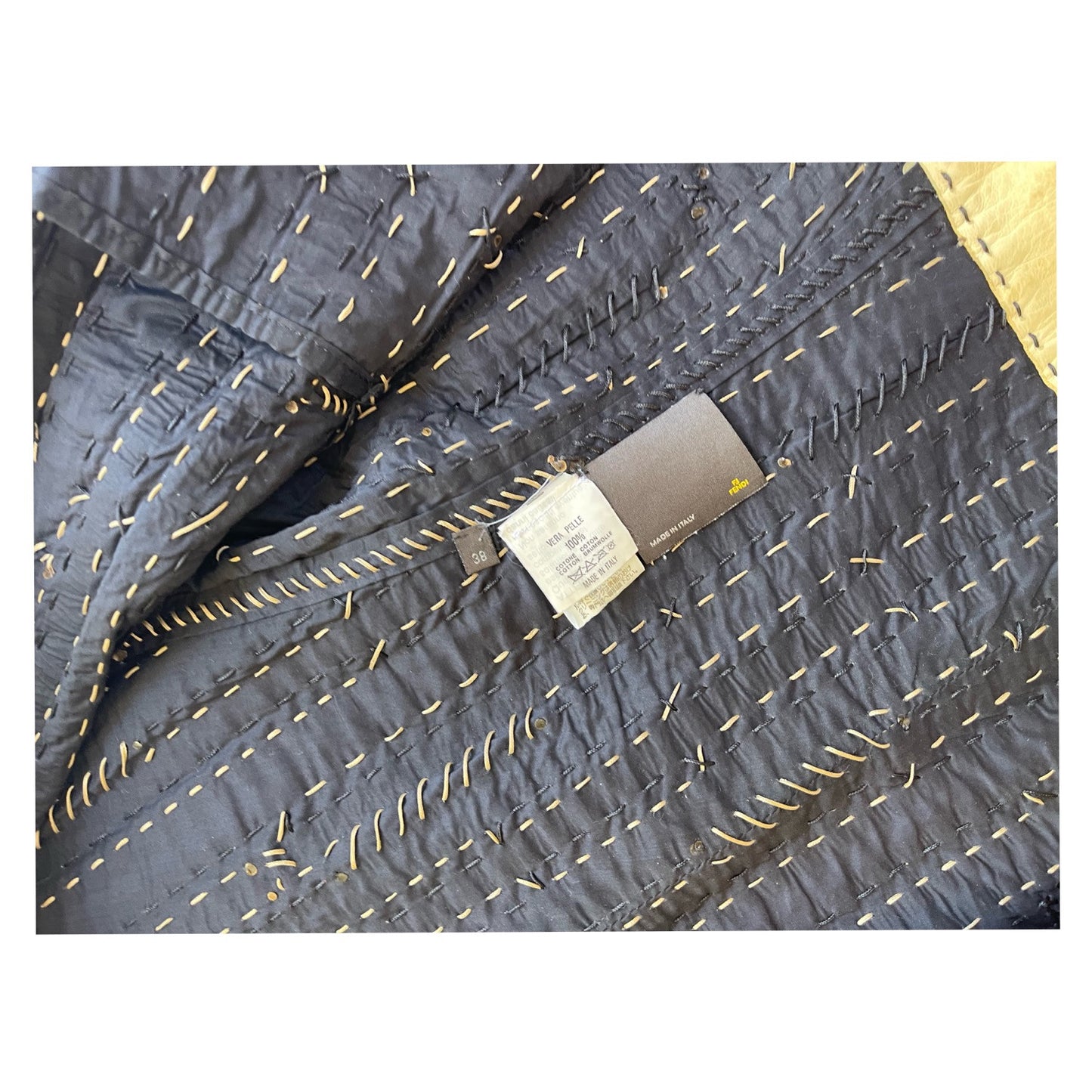 Fendi Leather Patch Motor Jacket