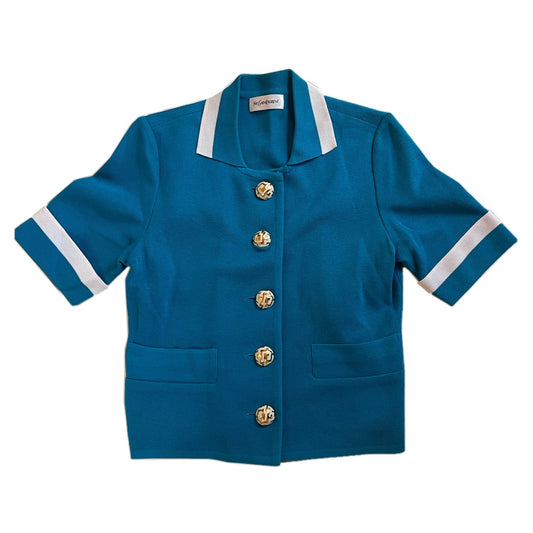 Yves Saint Laurent Knitted SS Button Down Cardigan