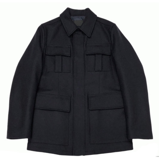 Prada Homme Wool Cashmere Blend Military Utility Jacket