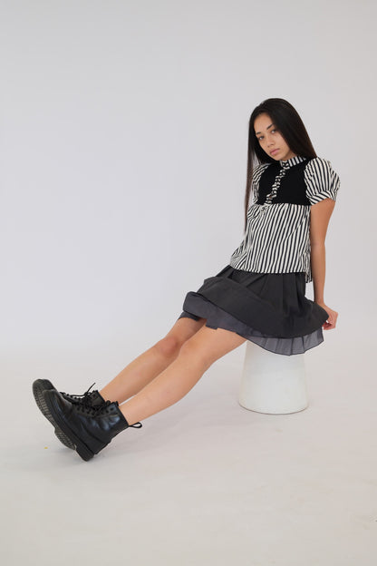 Celine Layered Grey Tutu Circle Skirt