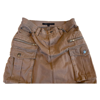 Marc Jacobs Zip Cargo A Line Mini Denim Utility Skirt