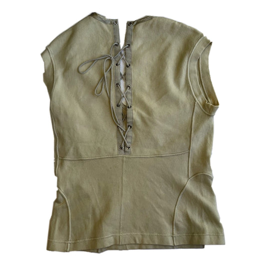 Prada Lace Up Embroidered Bustier Top