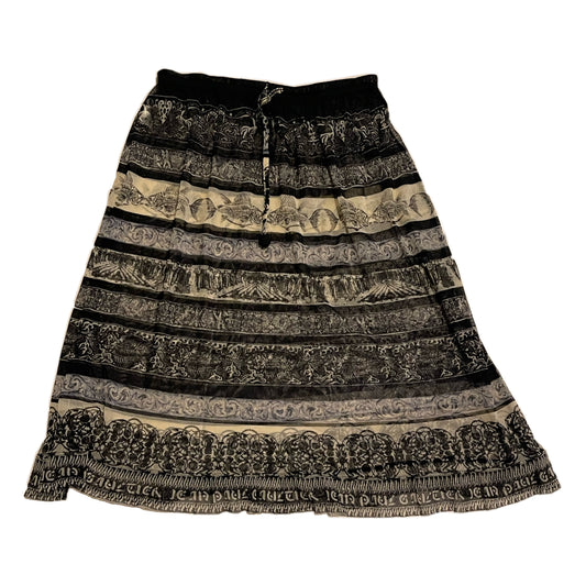 Jean Paul Gaultier Classique Pattern Mesh skirt
