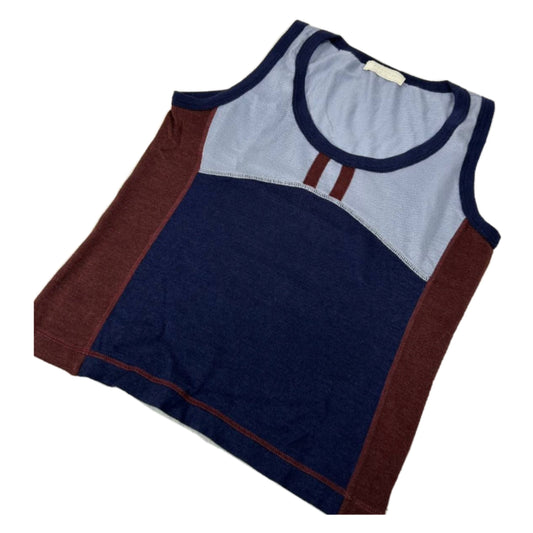 Prada Cashmere Silk Blend Knit Colour Block Tank Top