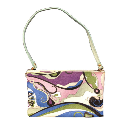 Emilio Pucci Blue Multi Print Pouchette