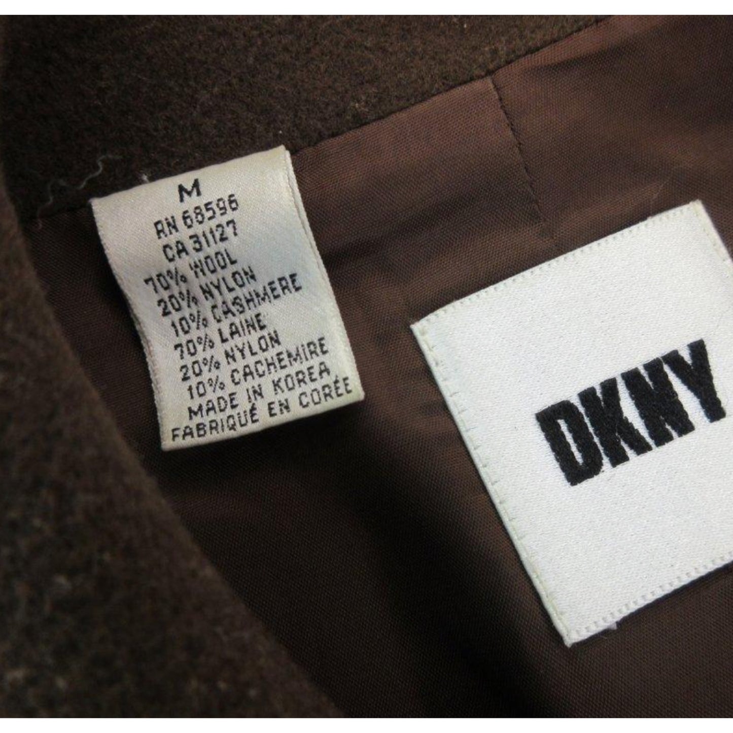 DKNY Cashmere Wool Blend Coat