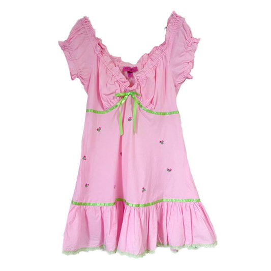 Betsey Johnson Puff SSDitsy V Neck Intimates Tunic