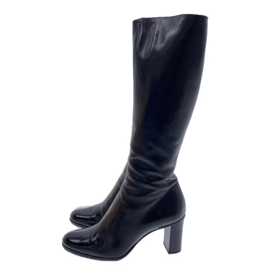 Gucci Silver Metal Logo Right Knee High boots sz37.5